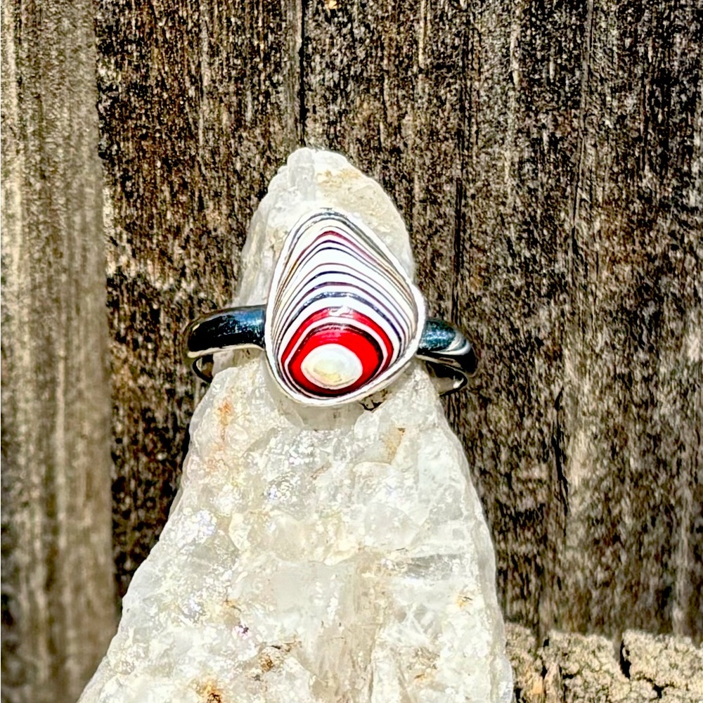 Detroit Fordite Agate Ring - Picture 10 of 13